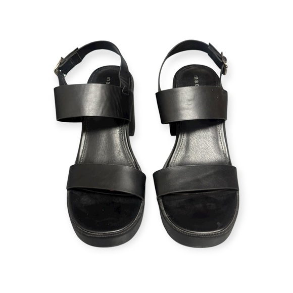 Madden Girl Toola Black Platform Strap Sandals - Picture 3 of 7